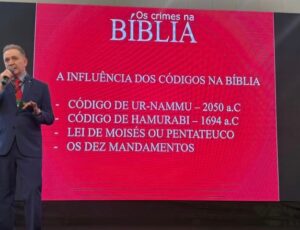 Jurista amazonense palestra sobre os “Crimes na Bíblia” na ExpoDireito 2025, em Fortaleza