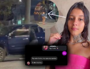 "Agora fu...": diz galerosa ao saber que idoso que ela ajudou a espancar na rua morreu no hospital; veja vídeo