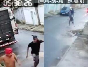 Taradão é perseguido por novinhos após provocar rapazes se mostrando "como veio ao mundo"; veja vídeo
