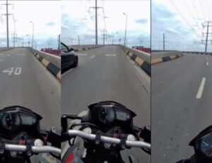 Motoqueiro "amostradinho" sobe Viaduto Rei Pelé a 107 km/h e gera revolta: "é muita imprudência"; veja vídeo