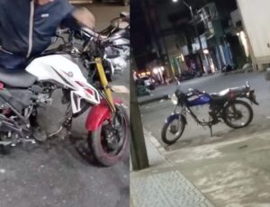 'A que ponto chegamos?': bandidos roubam motor de motos estacionadas na rua e ninguém faz nada; veja vídeo