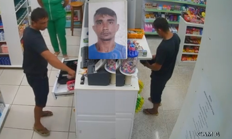 Vulgo "gênio do crime" esquece o RG após assaltar farmácia em Manacapuru; veja vídeo