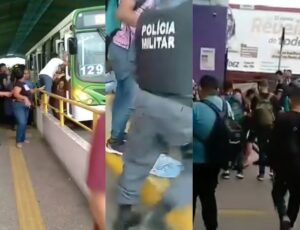 Vulgo "Mão Leve" recebe lição da população no Terminal 2, em Manaus; veja vídeo