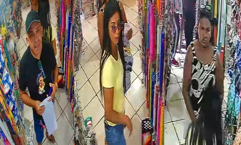 Armarinho no Centro de Manaus mostra a cara de ladrões que roubaram a loja; veja vídeo
