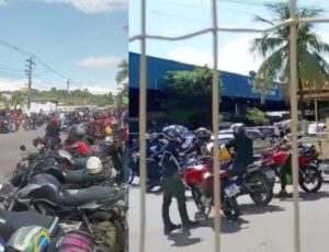 Motociclistas de app protestam em frente à CMM contra projeto de Lei do vereador Rodinei Ramos; veja vídeo