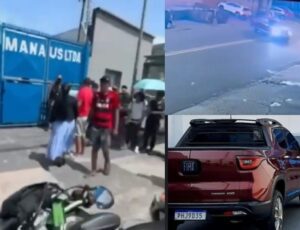 Mãe desmaia durante protesto contra motorista que atropelou e deixou o filho dela em coma em Manaus; veja vídeo