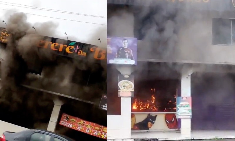 Urgente: restaurante pega fogo no bairro Jorge Teixeira; veja vídeo