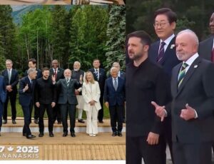 Lula comete gafe em foto oficial do G7 após fazer "hang loose" fora de hora; veja vídeo
