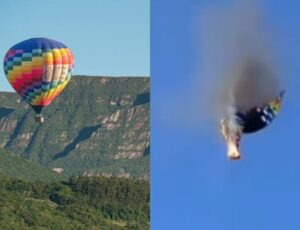 Tragédia e desespero: balão pega fogo em SC e 22 pessoas são obrigadas a se jogarem para tentar viver; veja vídeo
