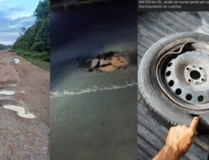 "Pra onde está indo o nosso IPVA?": buracos nas estradas AM-010, AM-070 e AM-352 ameaçam a vida dos motoristas; veja vídeos