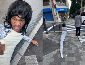 Influenciador brasileiro se identifica como cobra e rasteja pelas ruas no Japão: "Eu sou discípulo da OrochiMara!"