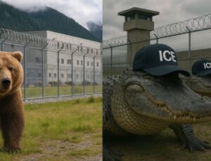 Alasca quer construir 'Alcatraz dos Ursos' para imigrantes após Flórida inaugurar prisão cercada de jacarés
