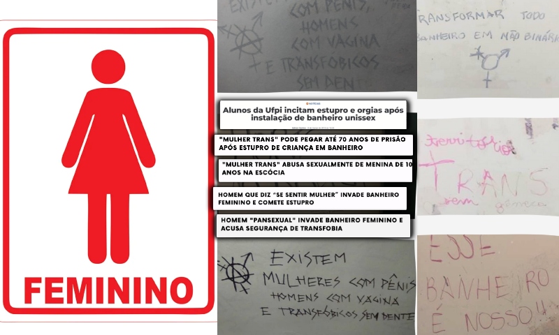 'Estupro, assédio e impunidade': nota técnica da Mátria revela o que acontece quando "trans" invadem banheiros de mulheres; veja