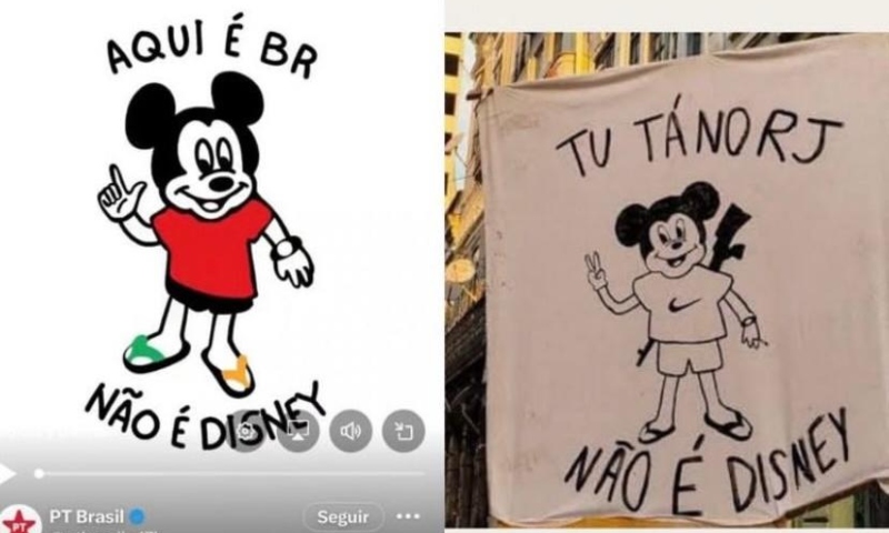 Grave: campanha do PT contra taxas faz referência ao "Mickey traficante” do CV