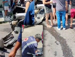 Urgente: acidente gravíssimo entre dois carros no bairro Alvorada; veja vídeo