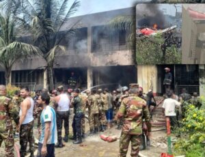 Cenas horríveis: avião da Força Aérea cai sobre escola, explode e mata dezenas de estudantes em Bangladesh; veja vídeo