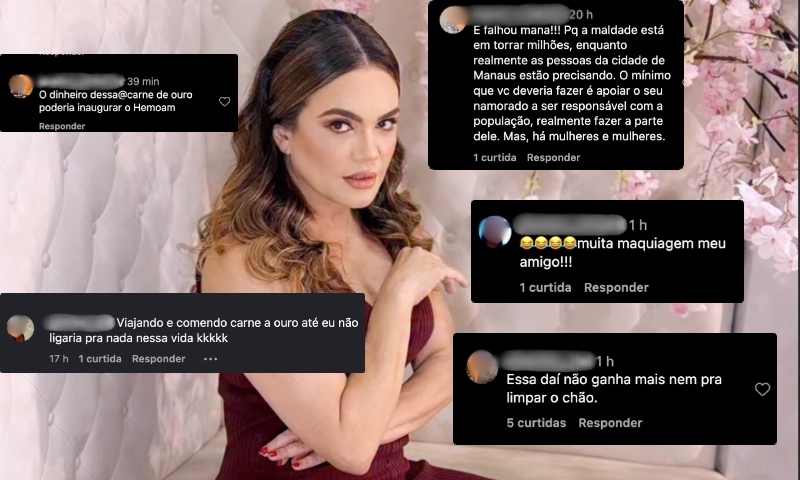Alessandra Campelo tenta lacrar após comer 'Carne de Ouro' e é detonada pela população; veja