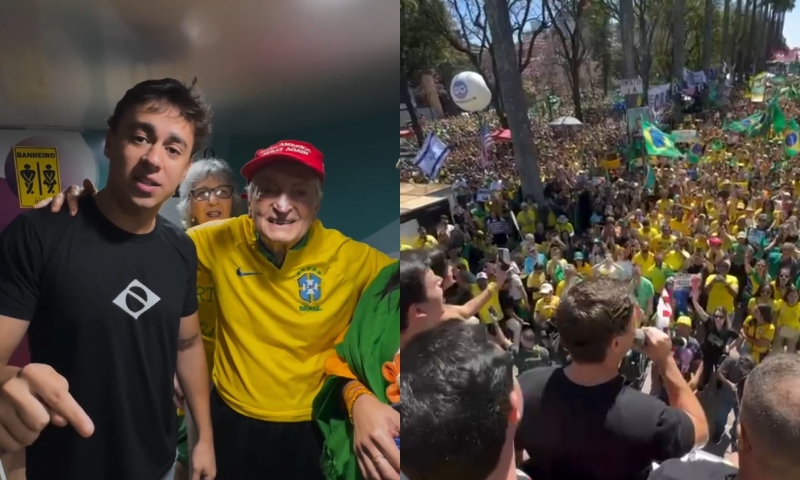 Nikolas Ferreira participa de manifestação em Belo Horizonte: "Reaja Brasil!"; veja vídeo
