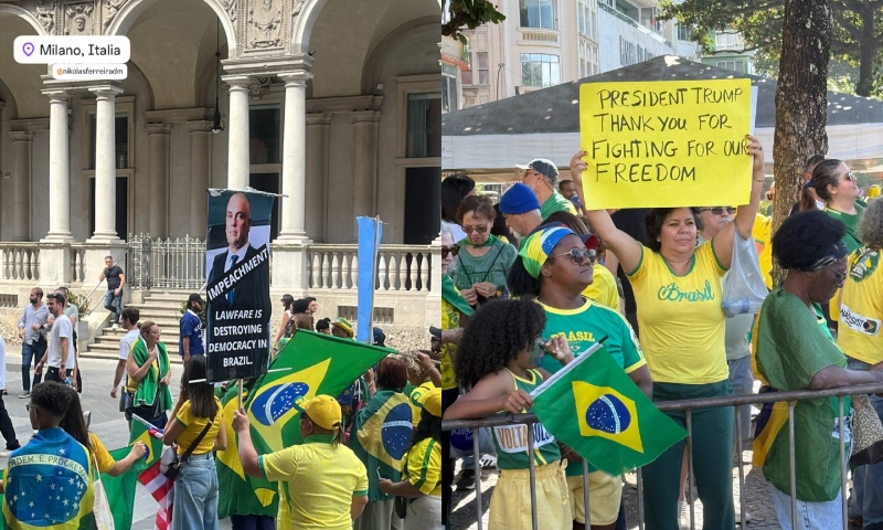 Brasileiros que vivem no exterior se unem aos protestos "Reaja Brasil!"; veja vídeo