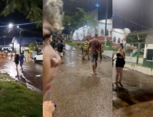 Ciumentas e arretadas: mulheres rolam no asfalto enquanto a chuva cai em Manaquiri; veja vídeo