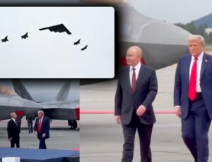 "Recado claro": Trump faz caças F-35 e bombardeiro B-2 Spirit sobrevoarem Putin durante encontro; veja vídeo