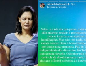 Michelle Bolsonaro publica mensagem de fé em meio às perseguições: "o Brasil pertence ao Senhor Jesus!"; veja