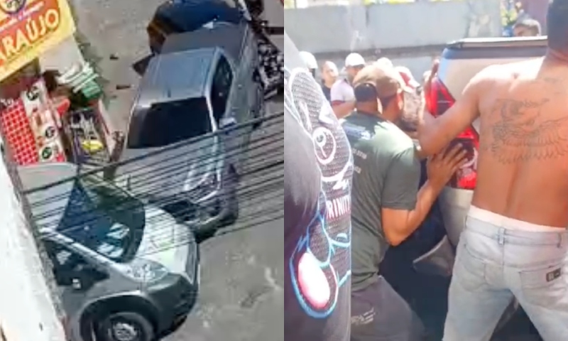 Urgente: jovem é esmagada durante engavetamento no bairro São José; veja vídeo