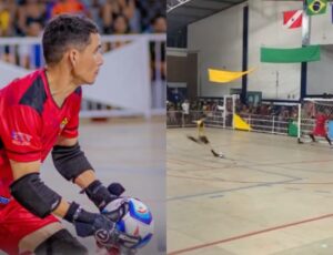 "A bolada no peito foi tão forte que o coração dele parou": goleiro de futsal morre ao defender pênalti; veja vídeo