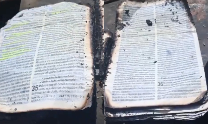 Bíblia não pega fogo durante incêndio que destruiu 6 casas em Manacapuru: "a palavra de Deus intacta!"; veja vídeo