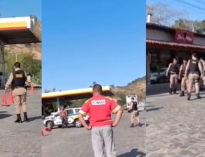 Taser não funciona em homem descontrolado que esfaqueou o próprio filho e PMs atiram; veja vídeo
