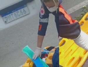 Homem é atropelado no Nova Cidade e fica com fratura exposta na perna; veja vídeo
