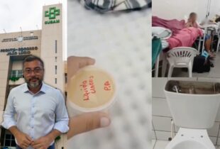 Pacientes nos corredores, banheiros quebrados e 'sopa' de óleo e sal: gestão de Wilson Lima abandona o hospital João Lúcio; veja vídeo
