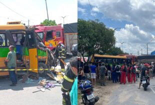 Urgente: acidente entre Micro-ônibus 'Amarelinho' e caçamba deixa 20 feridos no Nova Cidade; veja vídeos