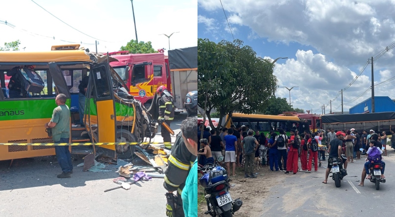 Urgente: acidente entre Micro-ônibus 'Amarelinho' e caçamba deixa 20 feridos no Nova Cidade; veja vídeos