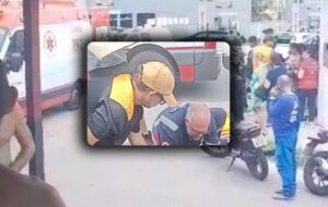 Grave ac1dente entre caminhão e motocicleta deixa casal ferido no Novo Aleixo; veja vídeo