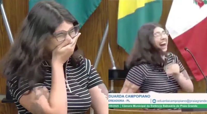 Som que deixou vereadora constrangida não era “pum”, mas “gemidão do Zap”; veja vídeo
