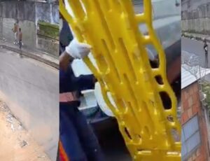Confusão em boca de fumo termina com homem levando tiros e facadas em Manaus; veja vídeo